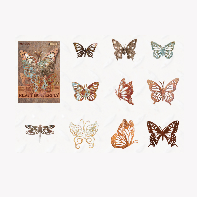 Rust Fragment Time Series, Stickers 10pcs