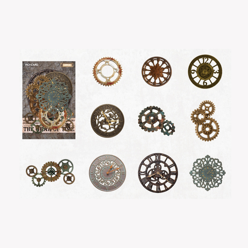 Rust Fragment Time Series, Stickers 10pcs