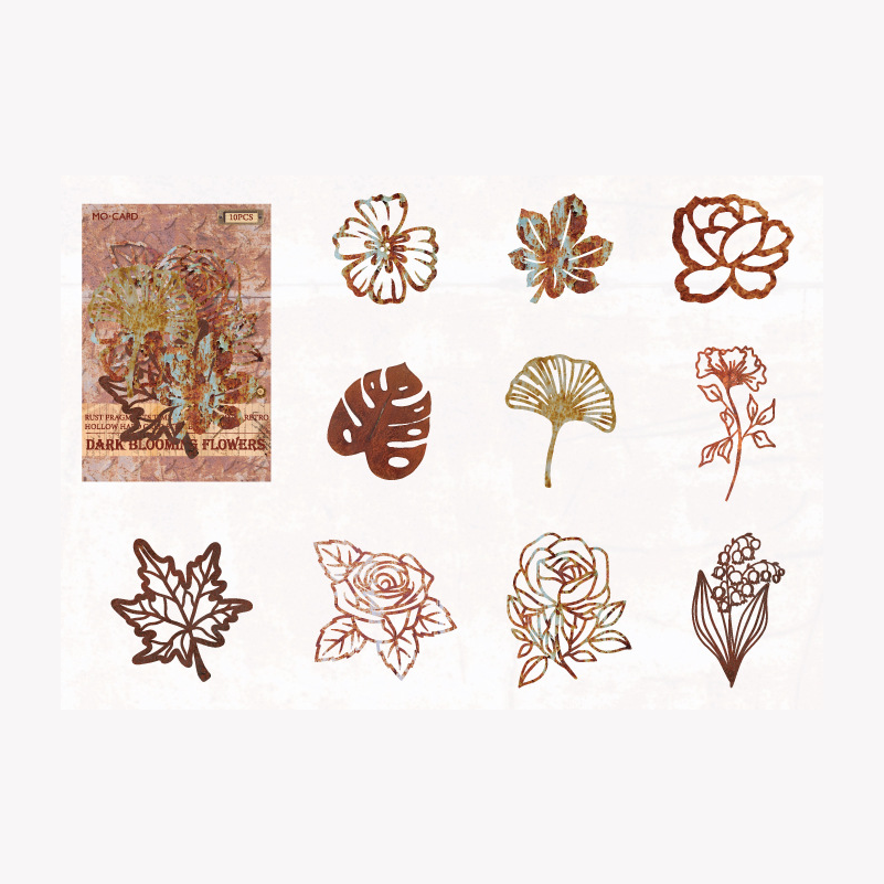 Rust Fragment Time Series, Stickers 10pcs