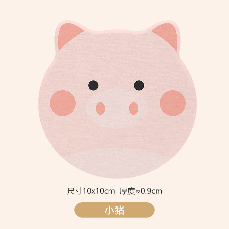 Diatomite Coasters ——Cute animal Cat Lover and Dog Lover Housewarming Gift Mug Accessory