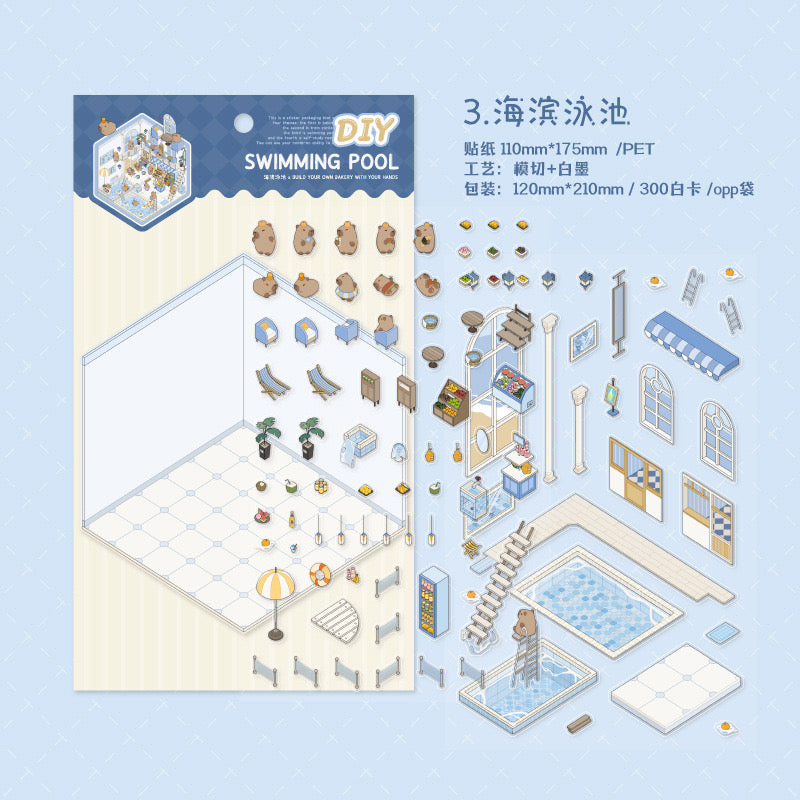 PET stickers DIY Cute Fun Children Easy New Gift stationery