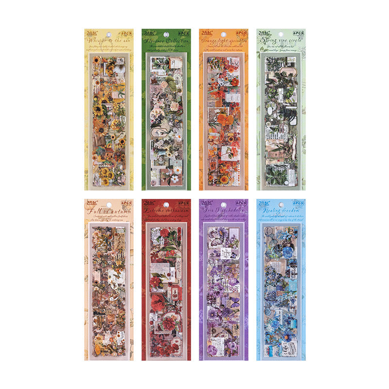 Flower Stickers Cute Journal Daily dairy School Decorations Stationeries