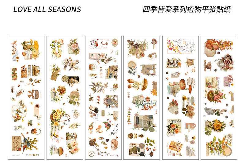 Flower Stickers Cute Journal Daily dairy School Decorations Stationeries