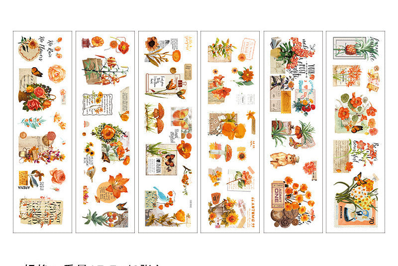 Flower Stickers Cute Journal Daily dairy School Decorations Stationeries