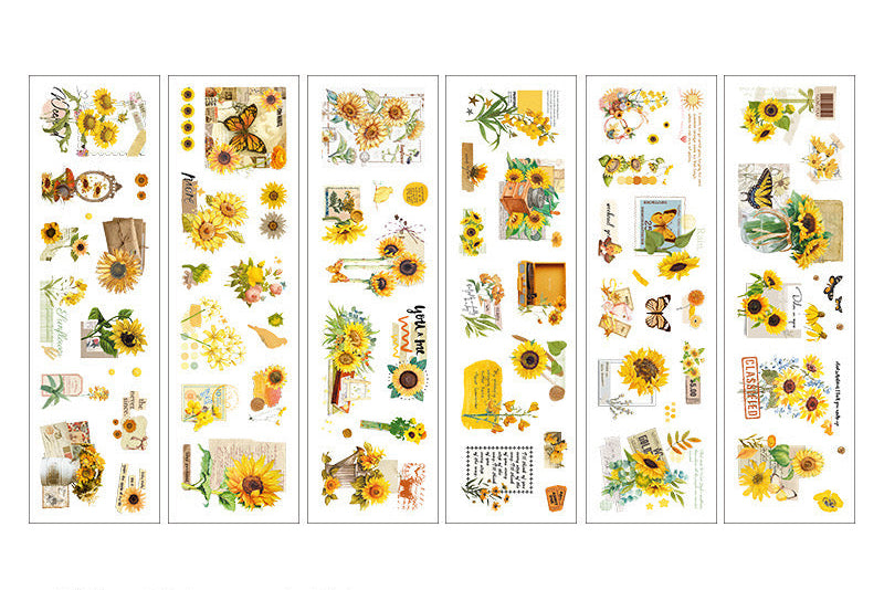 Flower Stickers Cute Journal Daily dairy School Decorations Stationeries