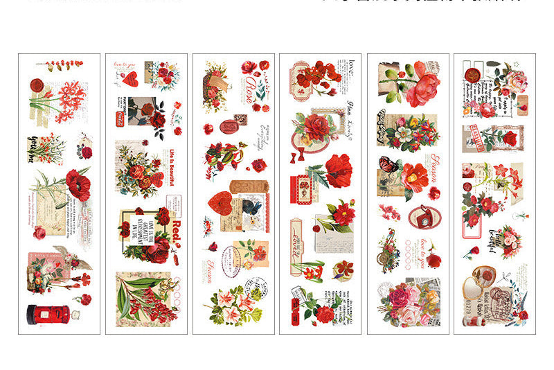 Flower Stickers Cute Journal Daily dairy School Decorations Stationeries