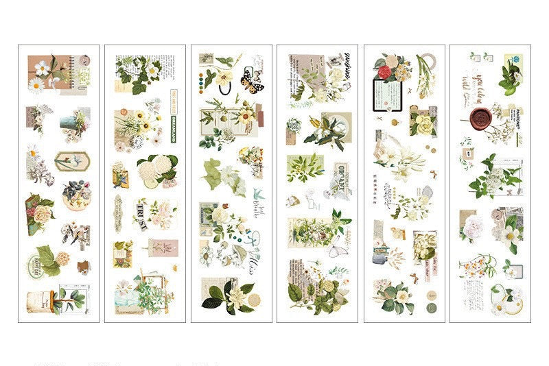 Flower Stickers Cute Journal Daily dairy School Decorations Stationeries