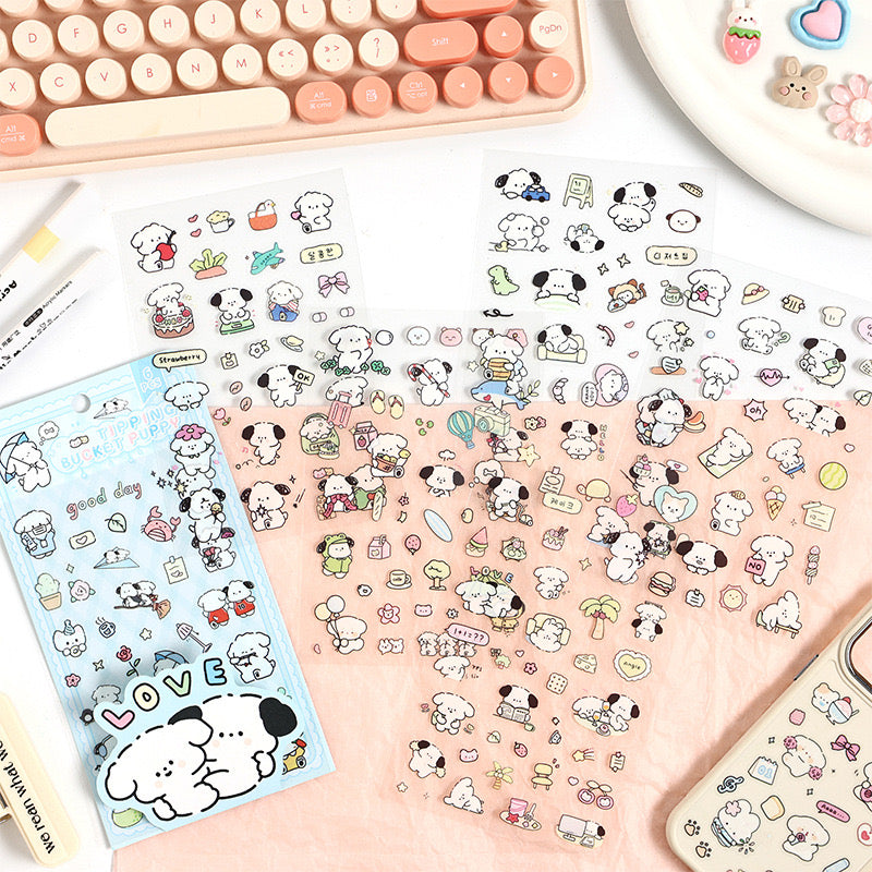 Cute Dog Animal Stickers Decoration Stationery Gift Boys Girls Popular