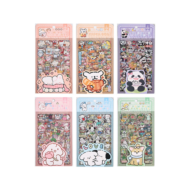 Cute Dog Animal Stickers Decoration Stationery Gift Boys Girls Popular