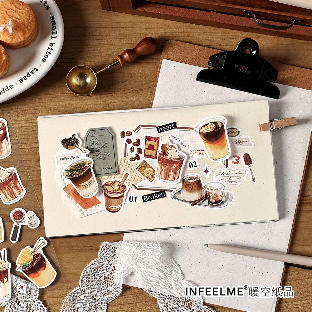 Cafe Sticker Bread Coffee Cake Decoration Gift Journal Diary Stationery