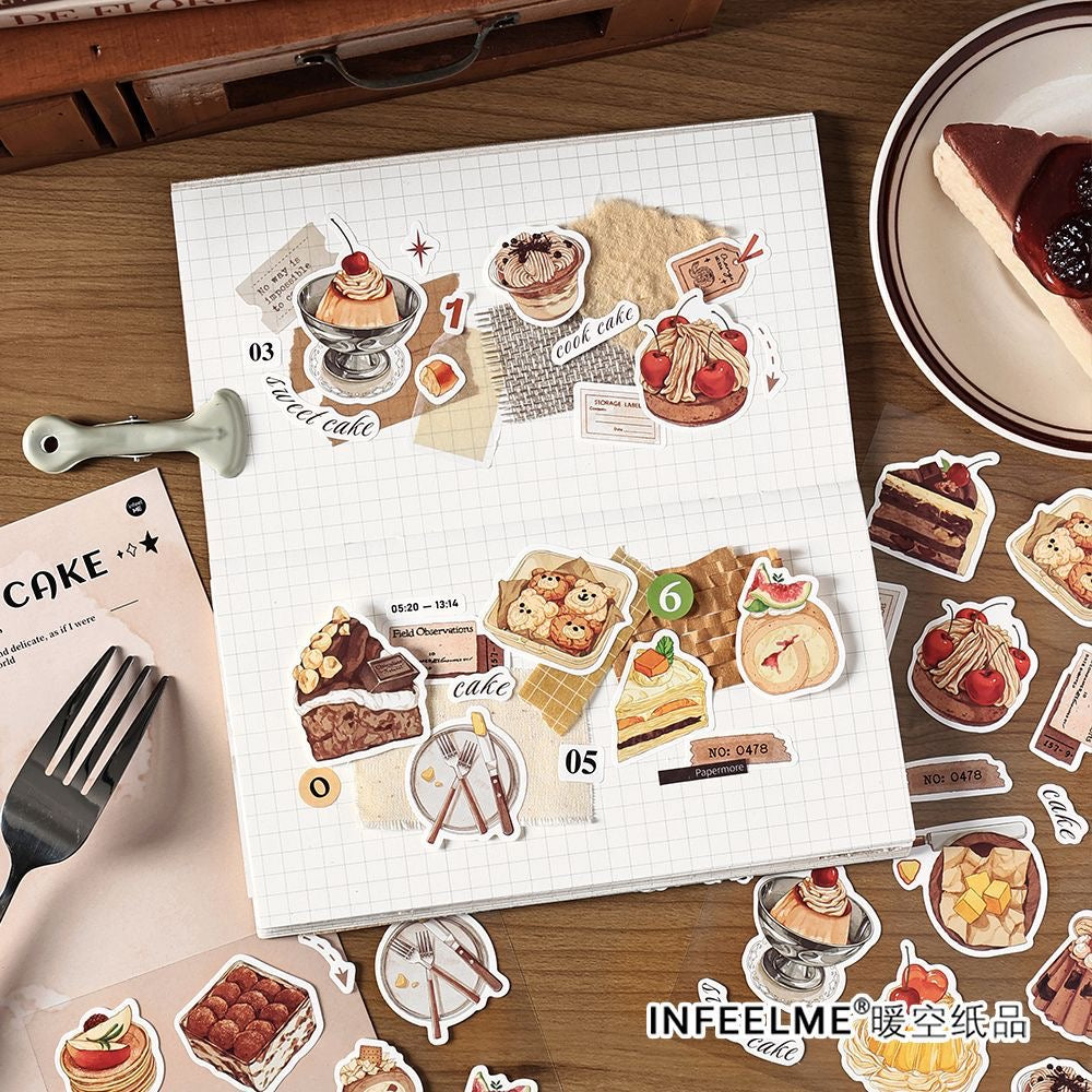 Cafe Sticker Bread Coffee Cake Decoration Gift Journal Diary Stationery