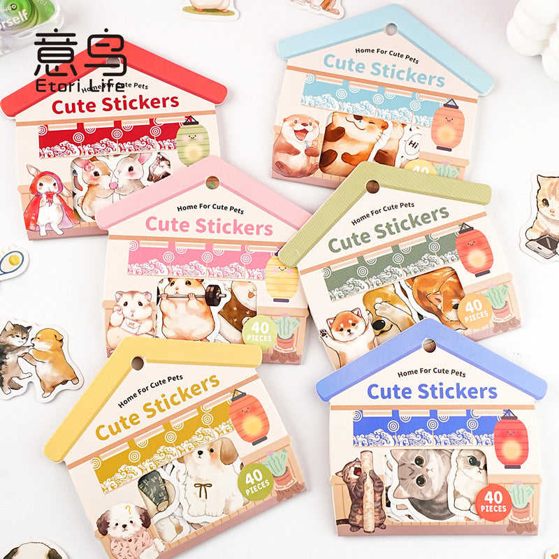 Cute Sticker Animal Dog Cat lover Otter Decoration Gift Journal Diary
