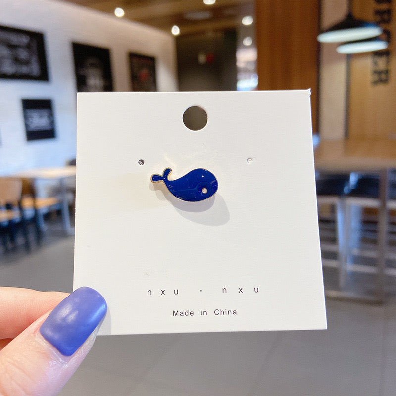 Metal Pins Decorations for Bags Gift Whale Cute