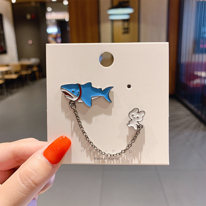 Shark Whale Sea Animal Fish Pins Gift for Boys and Girls