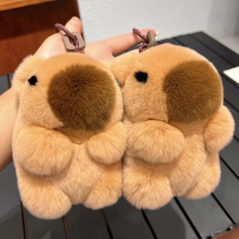 Furry Capybara Keychain Cute and Good Gift Popular