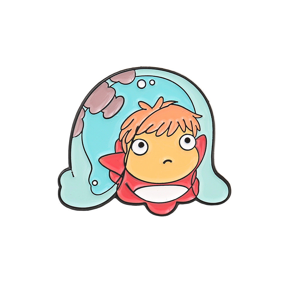 Metal Pins Ponyo Cute Gift Popular Decoration for the Bags