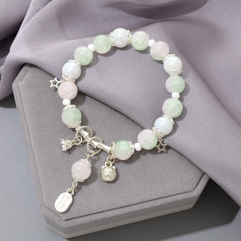 Crystal Charm Bracelet – Natural Energy & Elegance