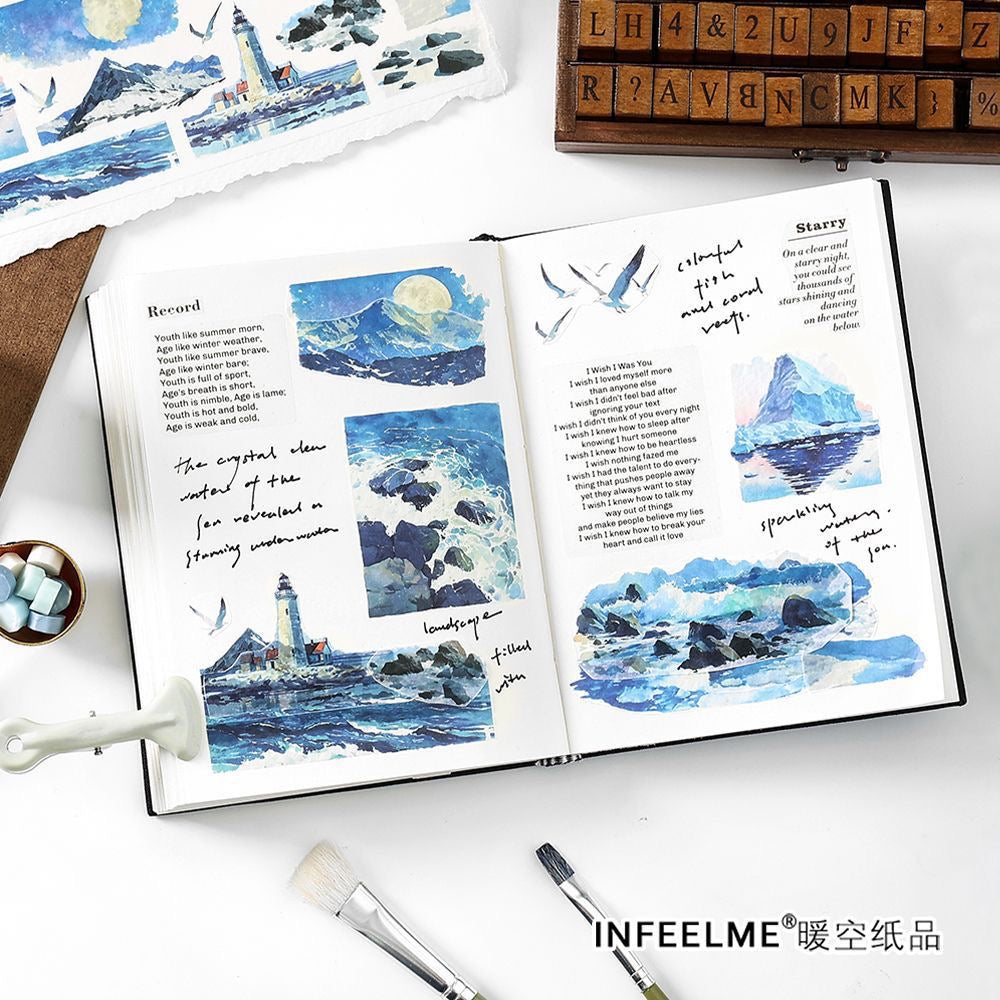Pretty Tape Blue Mountain Gift for Dairy and Journal