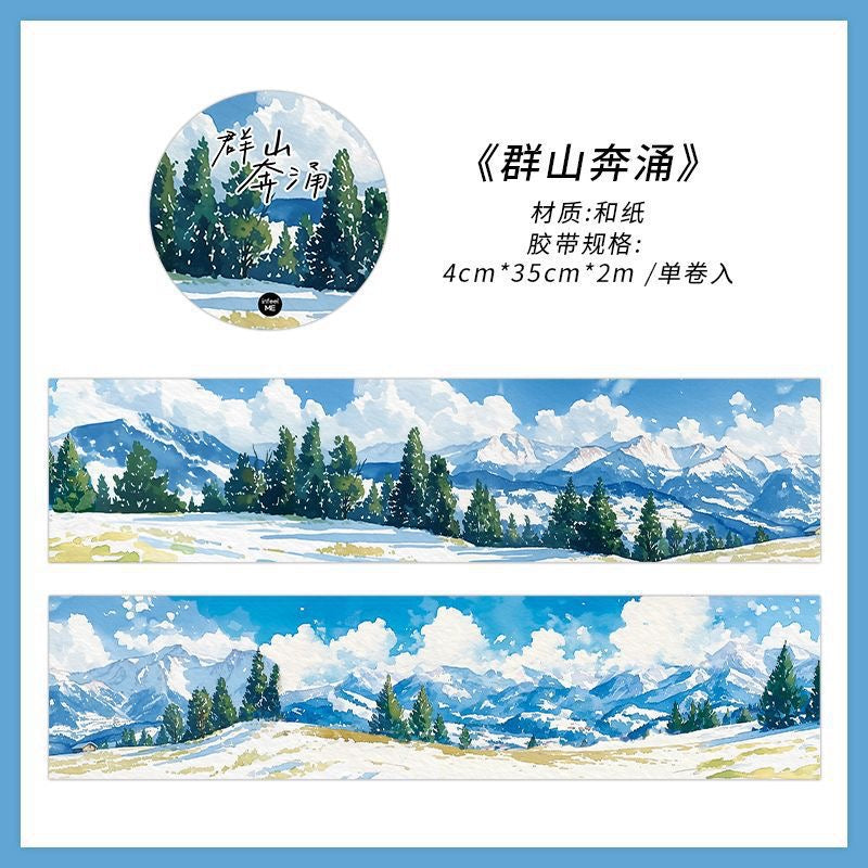 Pretty Tape Blue Mountain Gift for Dairy and Journal