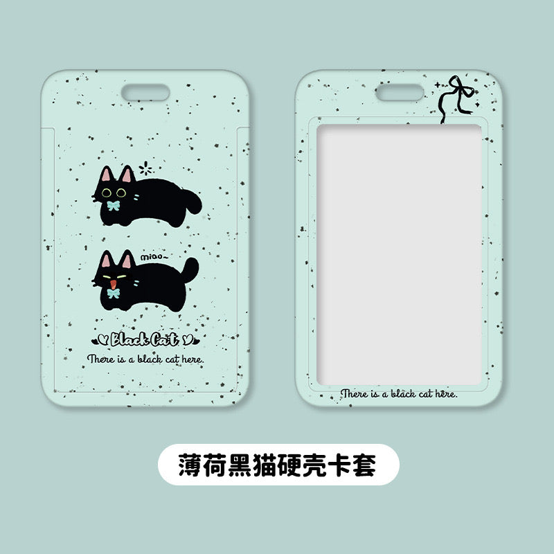 Cute Cat CardHolder Luggage Tag Work ID Student ID Cat lover Dog Lover