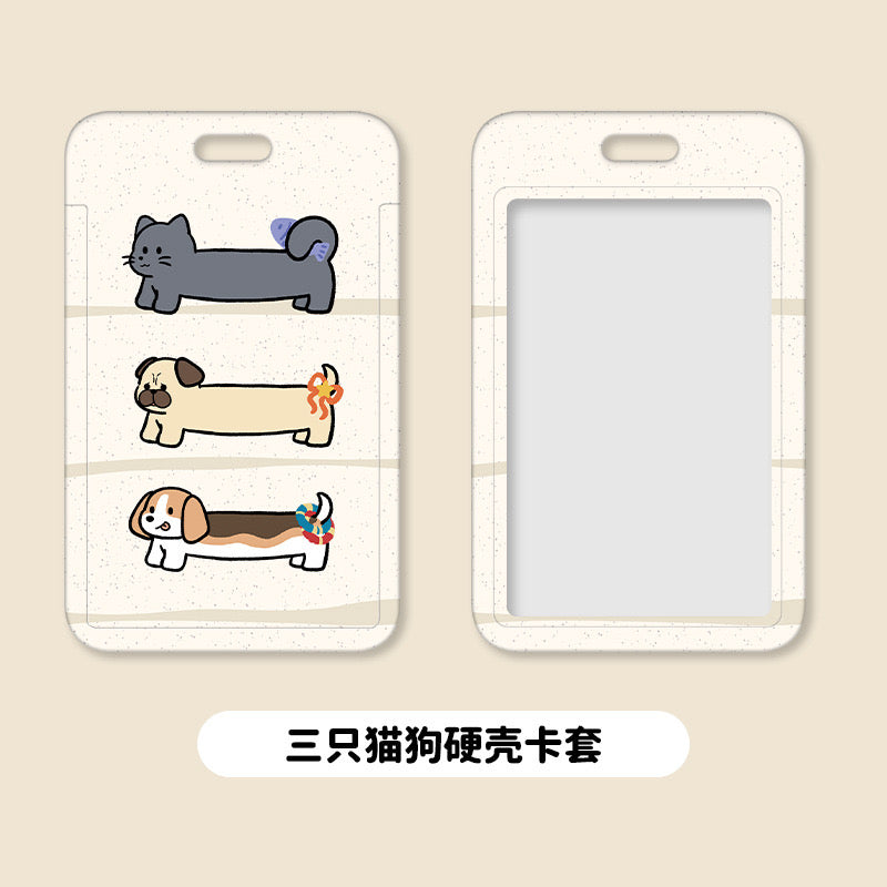 Cute Cat CardHolder Luggage Tag Work ID Student ID Cat lover Dog Lover