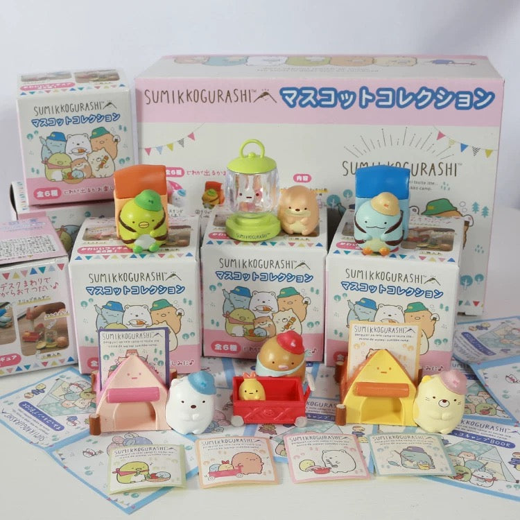Sumikko Gurashi Camping Series Blind Box Cute Desktop Figure Gifts Accessory Case