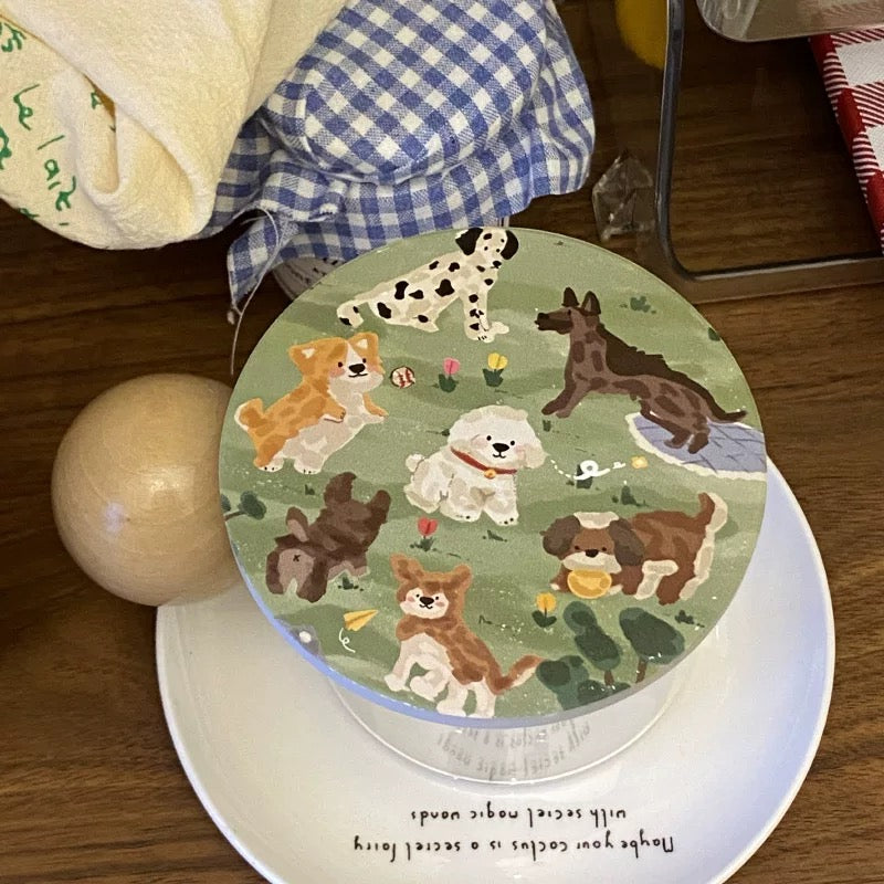 Green Lovely Dog Coffee Cup Mug Good Gift Housewarming Cute Dog Lover and Animal Lover Girl and Boy Gifts