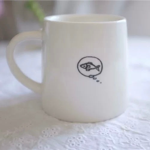 Cute Cat Tail Mug Cup Cat Lover Gift Housewarming Girl and Boy High Quality