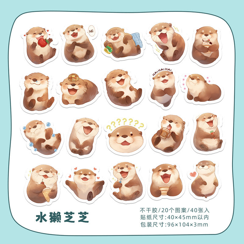 Cute Sticker Animal Dog Cat lover Otter Decoration Gift Journal Diary