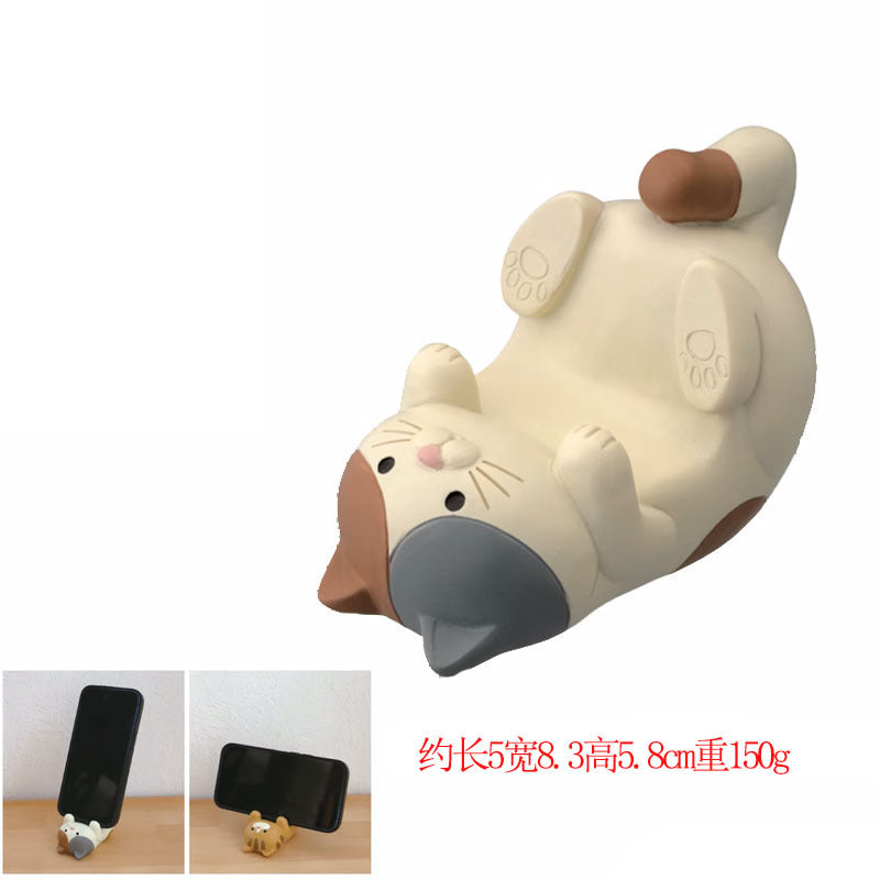 Cute Cat Phone Holder Figure Home Accessories Cat Lover