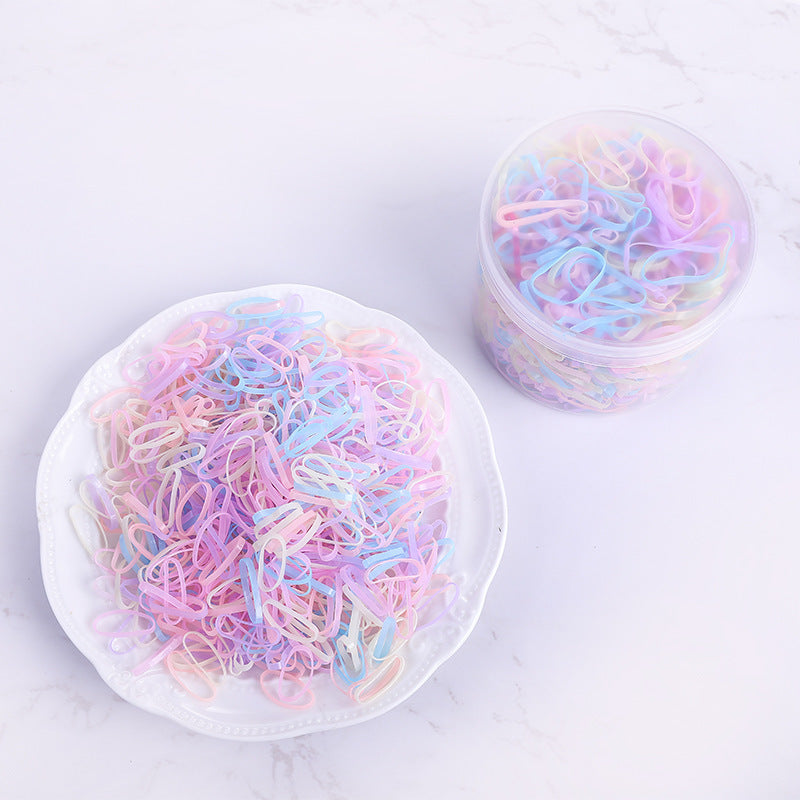 Hair Ties Rubber in Bottle