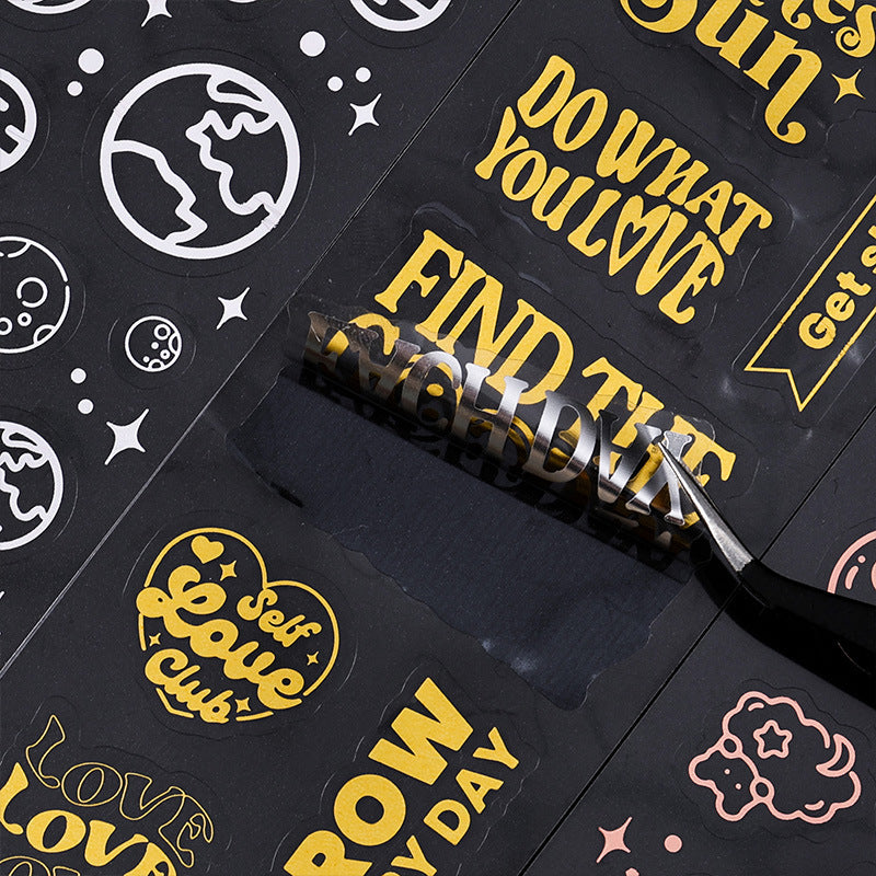 Floating Story Sticker Set, 8 Sheets in Package, Vinyl Sticker, Good Decoration