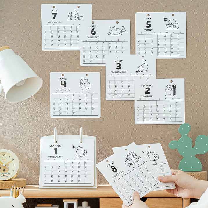 2026 Cat Cute Calendar Cat Lover Decoration