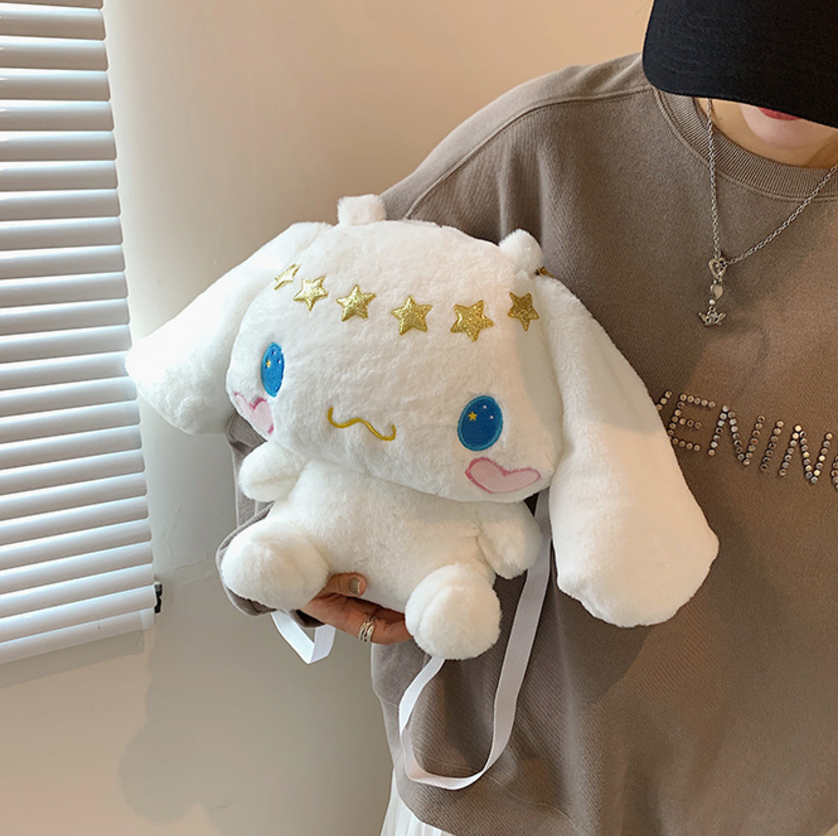 Fluffy Sanrio cinnamoroll Plush Bagpack Kuromi plush