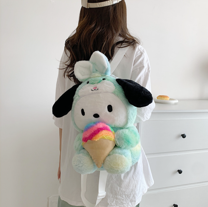 Fluffy Sanrio cinnamoroll Plush Bagpack Kuromi plush