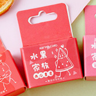 Kawaii Fruit Stamps, Neat and Detailed, Crafting Decoration, Wooden Stamp
