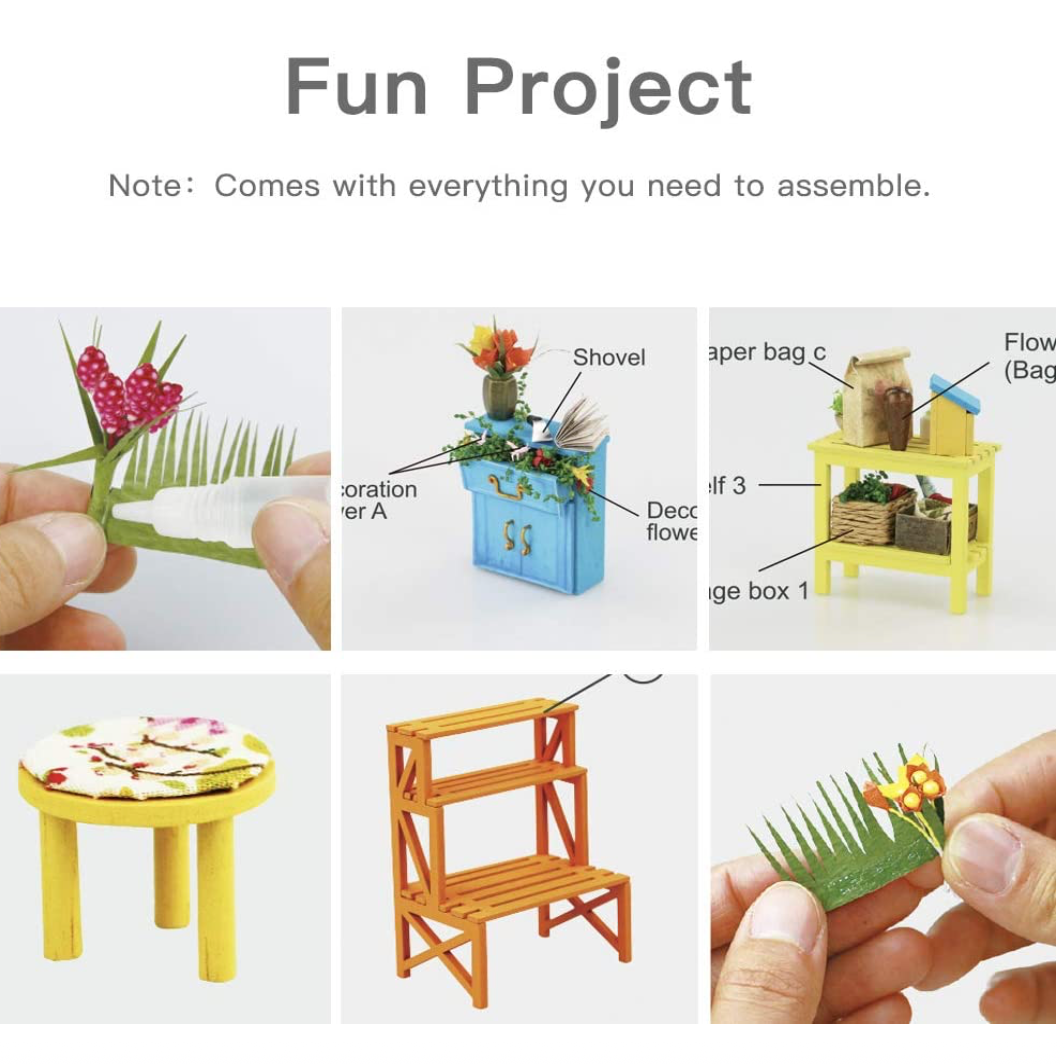 Cathy's Flower Garden, Top Holiday Adult Gift, Detailed Wooden Flower House