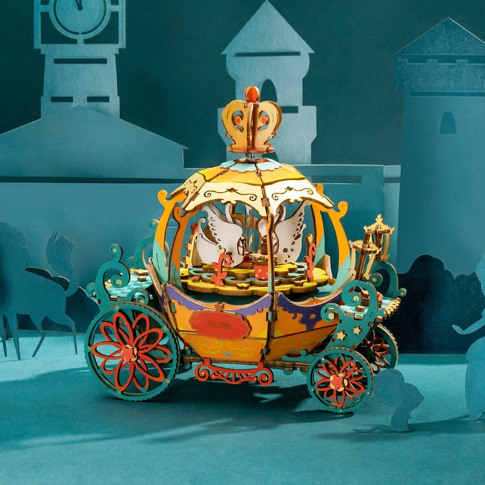 Wooden Pumpkin Cart
