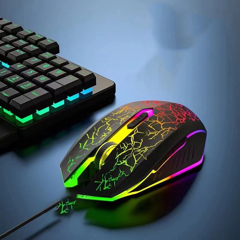 Computer Mouse Colours V3 Gaming Mouse Ergonomic Wired Computer Mouse with 7 Colours LED Back ...