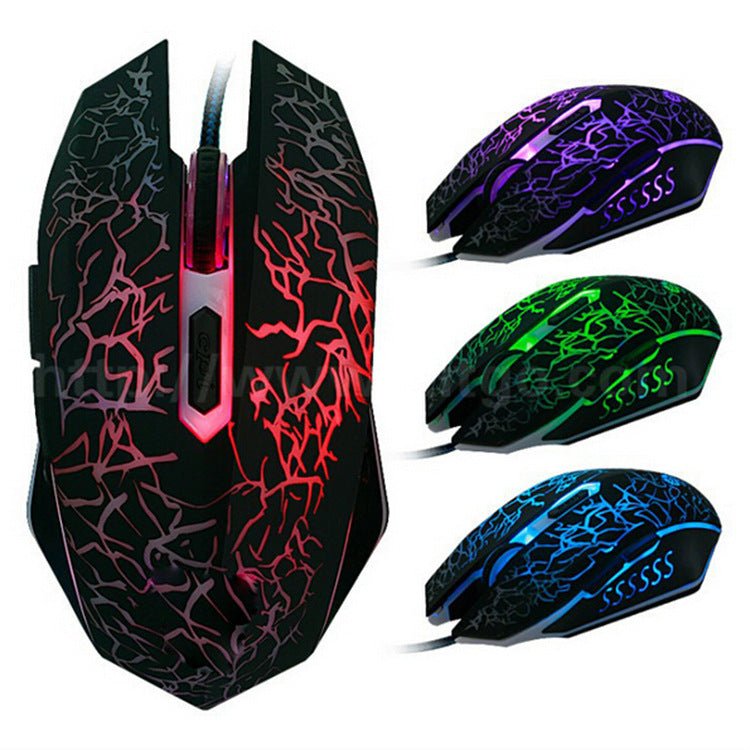 V3 Gaming Mouse Ergonomic Wired Computer Mouse with 7 Colours LED Backlight, 4 DPI Settings Up to 3600 DPI