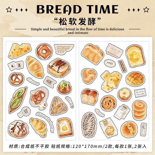 Cafe Sticker Bread Coffee Cake Decoration Gift Journal Diary Stationery