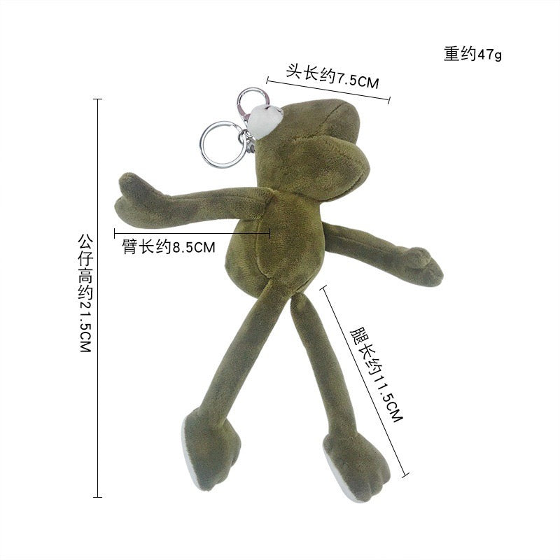 Long Leg Frog Plush Keychain Cute Gift Decoration for Bag