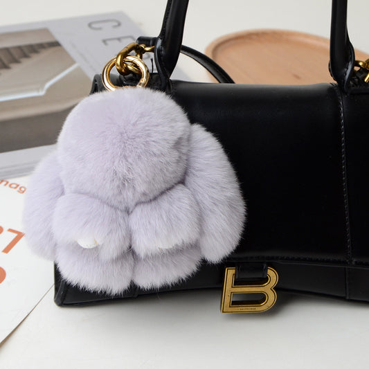 Furry Soft Rabbit Keychain Cute Decorate Gift For Bag