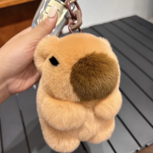 Furry Capybara Keychain Cute and Good Gift Popular
