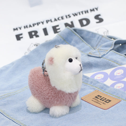 Alpaca Plush Keychain Cute Animal Decoration For Bag