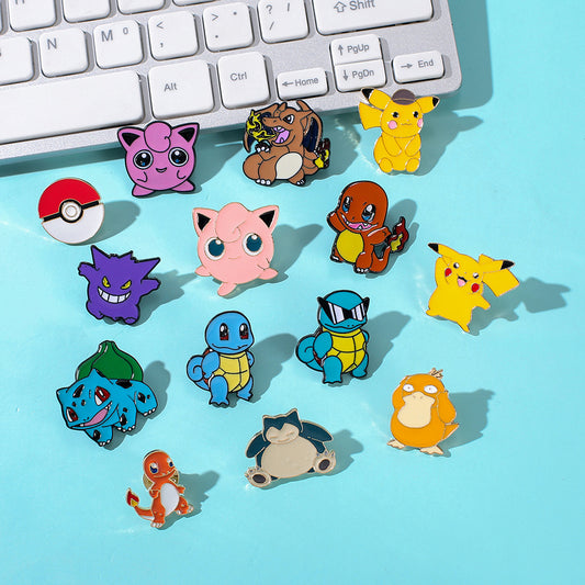 Metal Pokémon PIns Cute Anime Gift Decoration for Bags
