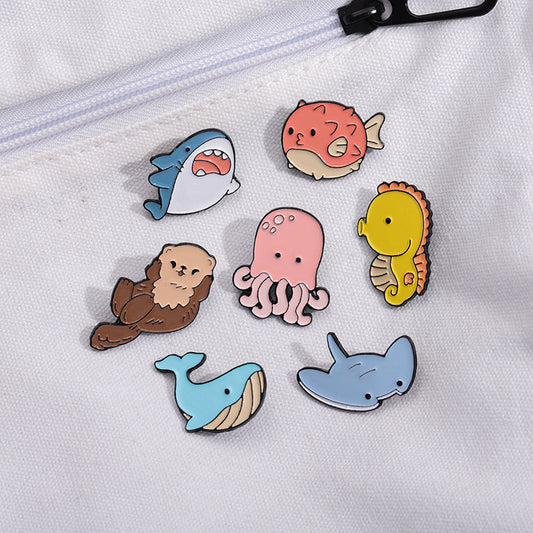 Shark Whale Sea Animal Fish Pins Gift for Boys and Girls