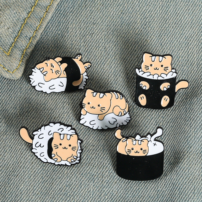 Sushi Cat Pins Cat Lovers Good Gift for Decoration