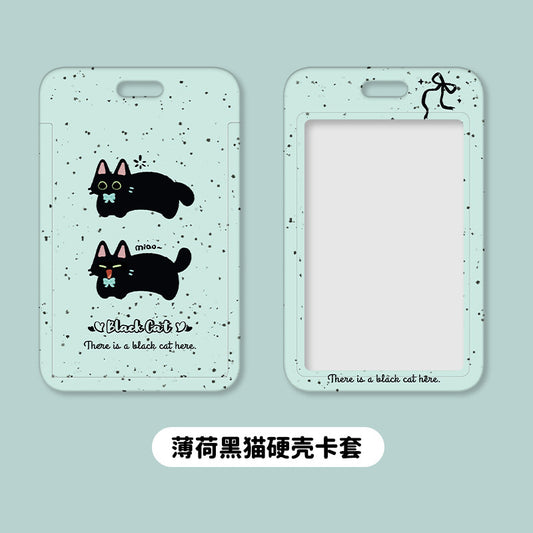 Cute Cat CardHolder Luggage Tag Work ID Student ID Cat lover Dog Lover