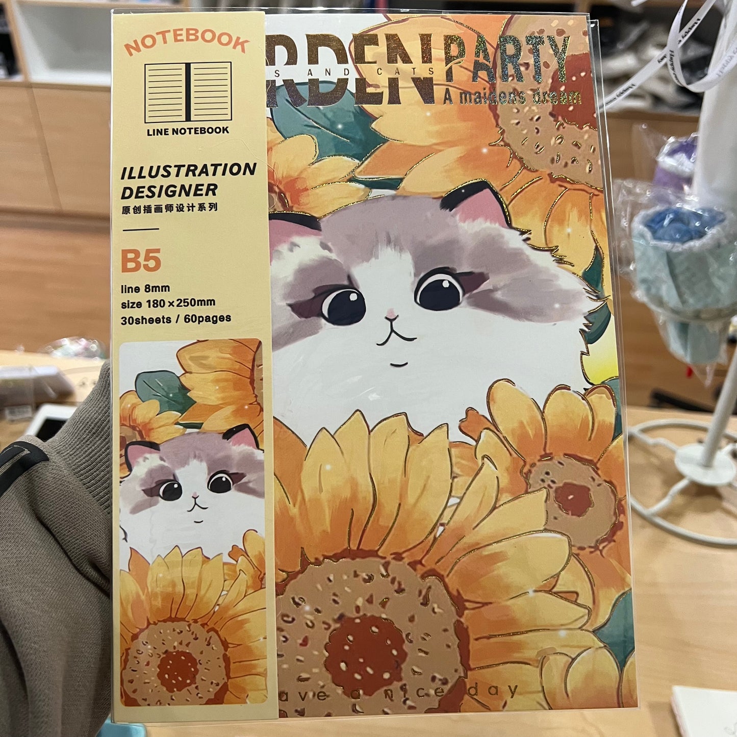 B5 Notebook Cute Cat Lover Stationary High Quality Paper